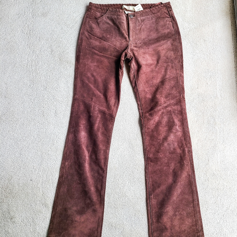 Gap 1969 Brown Suede Western Jeans - Picture 4 of 6